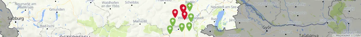 Kartenansicht für Apotheken-Notdienste in der Nähe von Waidmannsfeld (Wiener Neustadt (Land), Niederösterreich)